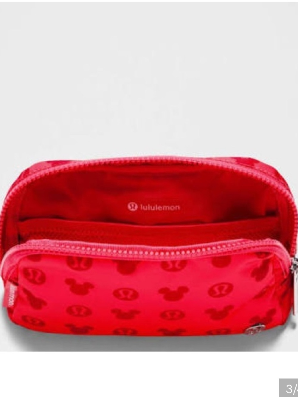 Lululemon x Disney Red Cosmetic Pouch belt bag Fanny pack waist - Picture 2 of 8